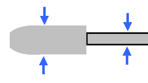 ブレットナットとロッドを万力やクランプで押さえて、固着しているブレットナットを外す